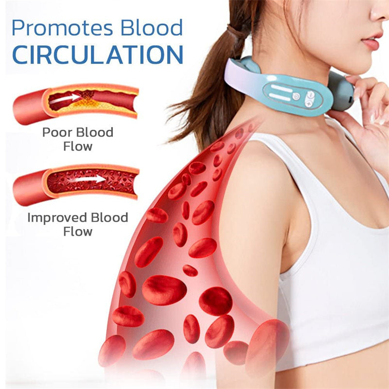 RELAXATECH™ Masajador Inteligente de Cuello EMS Portátil 🔥 Alivio Instantáneo | ¡Pídelo Hoy! 🎁