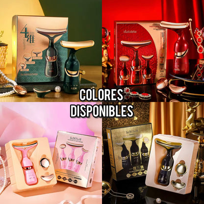 Masajeador Facial 3 en 1 con Tecnología 4D | Reafirma y Relaja Rostro, Ojos y Cuello | ¡Pídelo Hoy! ✨💖